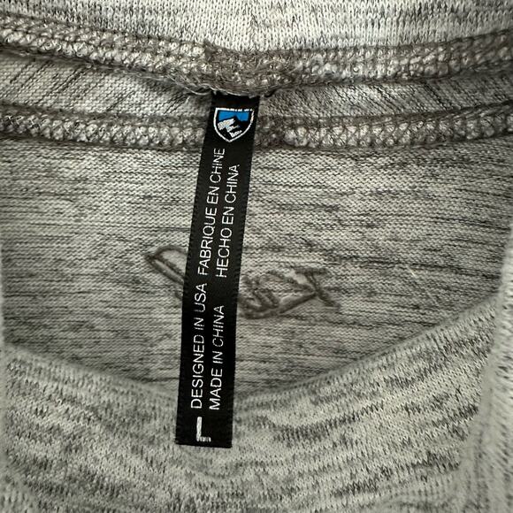 Kuhl Lea Sweatshirt Womens Large Cowl Neck Pullover Heathered Gray Pocket - Picture 7 of 10